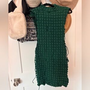 Elegant Green Textured Dress
